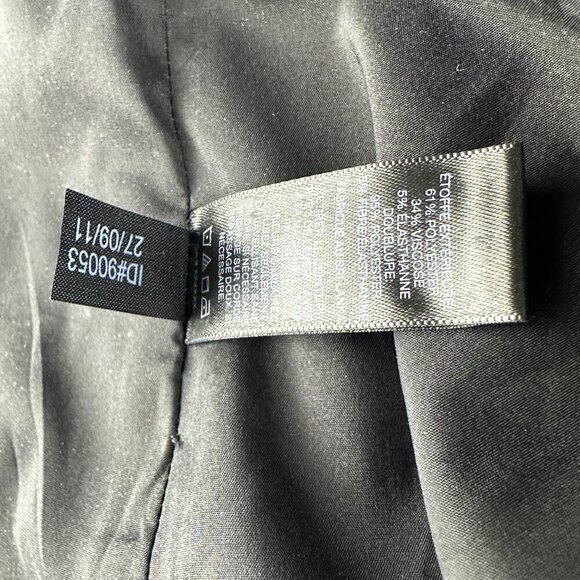 Express Skirt Womens 4 Pencil Gray Stretch Lined Side Zip Back Vent Business - Picture 6 of 8